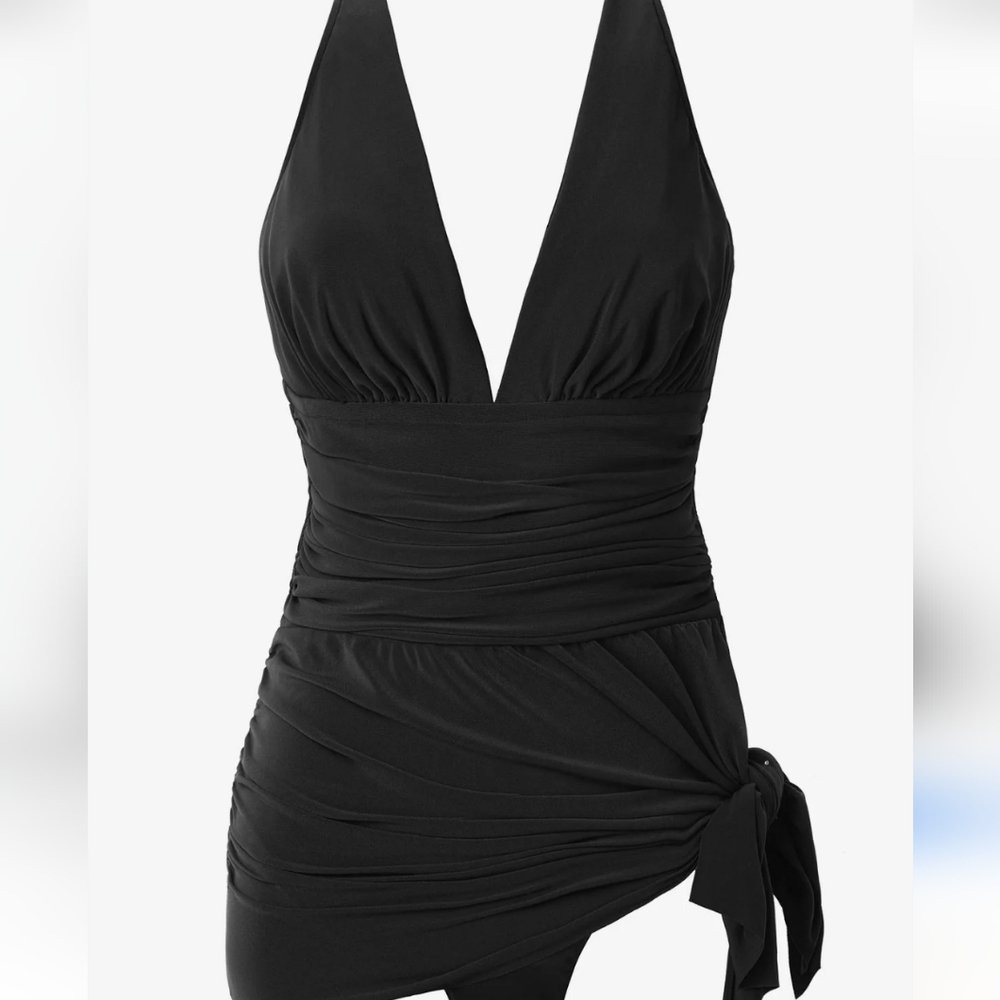 Magicsuit Celine Solid One-Piece Swimdress Black Size 12 - Picture 9 of 10